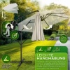 Afbeelding van tillvex® Rechthoekige Aluminium Parasol Ø 330 cm met Afdekking en Windscherm