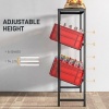 Afbeelding van HOMCOM kratjesrek - staal - 103L x 33B x 113,5H cm - zwart