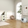 Afbeelding van PawHut kattenhuis met kussen, verhoogde poten, PVC-rotan, Ø 52 x 58 cm