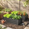 Afbeelding van Outsunny Tuinbed set Gegalvaniseerd staal 110x50x30 cm Donkergrijs