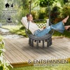 Afbeelding van Tillvex Hangstoel, 200 kg, weerbestendig, voor binnen en buiten, met kussen