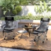 Afbeelding van Outsunny Liggende Campingstoel - Metaal, Oxford-stof - 125L x 48B x 90H cm - Grijs