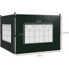 Afbeelding van Outsunny Zijwanden voor Luifel - PE - 293B x 193H cm - Donkergroen