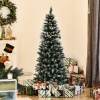 Afbeelding van HOMCOM Kunstkerstboom Ø 55 x 150 cm met 464 pvc-punten en 28 ananasdecoraties