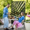 Afbeelding van Outsunny Zwarte Stalen Privacy Scherm