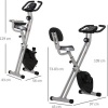 Afbeelding van HOMCOM fitnessfiets - staal/kunststof - 43 x 97 x 109 cm - zwart en grijs