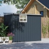 Afbeelding van Outsunny Stalen Tuinhuis 128L x 193B x 181H cm - Donkergrijs