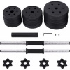Afbeelding van SONGMICS Verstelbare kunststof halterset 20 kg met stalen buis, 1 paar voor fitness training