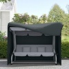 Afbeelding van Outsunny Tuinschommelhoes - Oxford - 220L x 125B x 172H cm - Grijs