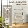 Afbeelding van Homcom Kledingdroogrek - Metaal, Kunststof - 156,5L x 61,5B x 97H cm - Wit