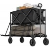 Afbeelding van Outsunny Tuinwagen van staal, polyester - Zwart