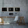 Afbeelding van Afwasbaar krijtbord met houten lijst - hangend - 30 x 40 cm - zwart