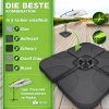 Afbeelding van tillvex® Parasolstandaard 60 liter / 80 kg, 4-delig, weerbestendig, vulbaar met water of zand