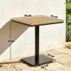 Afbeelding van Outsunny Salontafel - Metaal, WPC - 70x70x74 cm - Natuurhout