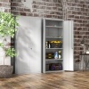 Afbeelding van HOMCOM archiefkast - staal - 80 L × 40 B × 180 H cm - wit