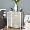 Afbeelding van HOMCOM-Ladekast van staal en vliesstof, 63,5 x 30 x 71 cm - Lichtgrijs