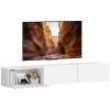 Afbeelding van HOMCOM Wand TV Meubel 180 cm voor TV's tot 82 inch, met 3 klappen en soft-close, Wit