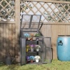 Afbeelding van Outsunny kas - grijs dennenhout en kunststof - 70L x 50B x 120H cm
