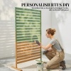 Afbeelding van Outsunny Buiten privacy scherm - Dennenhout - 80L x 40B x 170H cm - Bruin