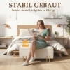 Afbeelding van HOMCOM Bank met Opbergruimte - Fluweel, Hout - 100L x 40B x 42H cm - Beige