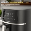 Afbeelding van COOK-IT Airfryer 6L XL - 1600W - 8 Programma's - Touchscreen - Vaatwasserbestendig - Matzwart