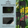 Afbeelding van Outsunny Muurplantenbak met Trellis, Massief Hout, 90 x 45 x 170 cm, Zwart