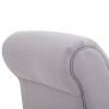 Afbeelding van HOMCOM halbank met zeildoek en armleuning 102 x 36 x 51 cm grijs-wit