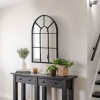 Afbeelding van HOMCOM wandspiegel met metalen frame - robuust - zwart