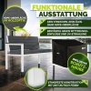 Afbeelding van tillvex® Weerbestendige Tuinbank 2-3 Zits met Hoes & Kussens - Houtlook, tot 300kg Belastbaar