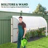 Afbeelding van Outsunny Kunststof en staal, wit - 300L x 80B x 157H cm - Kweekkas