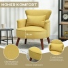 Afbeelding van HOMCOM Gele Polyester Fauteuil met Schuim - 69x69,5x78 cm