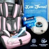 Afbeelding van KIDUKU® Autostoel 9-36 kg (1-12 jaar) – ECE R129/03 Groep 1/2/3 Kinderzitje (Grijs/Roze)