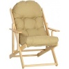 Afbeelding van HOMCOM Relaxstoel van Buchenhout, Schuim - 71L x 89B x 96H cm - Bruin