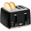 Afbeelding van Homcom Broodrooster - Kunststof - 29,3 x 27,6 x 18,9 cm - Zwart