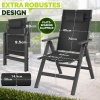 Afbeelding van tillvex® Tuinstoel Hoge Rug met Armleuningen & Neksteun | Inklapbare, Weerbestendige Campingstoel