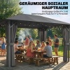 Afbeelding van Outsunny Tuinpaviljoen - Metaal, Polyester - 394L x 294B x 255H cm - Donkergrijs