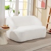 Afbeelding van HOMCOM 2-zits Sofa, 142 cm, gebogen design, crèmewit, geen montage nodig, voor woonkamer