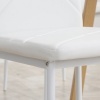 Afbeelding van HOMCOM Eetkamerstoel Kunstleer, Staal - 41L x 50B x 97H cm - Wit