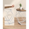 Afbeelding van VASAGLE 2x Ronde Salontafel - Groot en Klein - Stalen Frame - Honingbruin en Wolkenwit