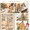 Afbeelding van HOMCOM Kerst Adventskalender Multiplex 25B x 20D x 29H cm Natuurhout