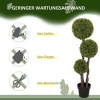 Afbeelding van HOMCOM Kunstplant van kunststof en cement, 19,5x19,5x115 cm, groen