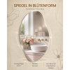 Afbeelding van SONGMICS Asymmetrische wandspiegel Bloembladvorm 85x50cm Frameloos voor entree, slaapkamer, badkamer