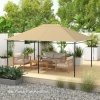 Afbeelding van Outsunny vervangend dak voor pavilion - polyester - khaki