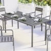 Afbeelding van Outsunny Tuindinertafel van Metaal, 165x80x74 cm, Donkergrijs