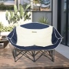Afbeelding van Outsunny Campingstoel - Metaal, Oxford-stof - 134L x 50B x 92H cm - Blauw