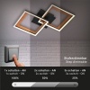 Afbeelding van Briloner Leuchten FRAME - Wand- en plafondlamp - Dimbaar - 3000K warm wit - Draaibaar - 44 x 44 x 8