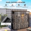 Afbeelding van Outsunny houtopslaghoes - polyester - 148L × 62B cm - zwart