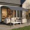 Afbeelding van Outsunny Pergola Gazebo - Polyester, Metaal - 286L x 384B x 252H cm - Grijs
