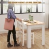 Afbeelding van HOMCOM Eetkamerstoel van Rubberhout 50,5L x 40B x 88,5H cm Eikenkleur