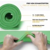 Afbeelding van TRESKO® fitnessmat yogamat pilatesmat 185 x 60 cm, groen, 1,5 cm dikte, getest op ftalaten